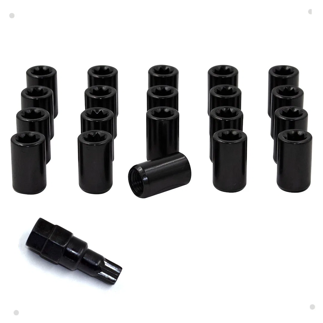 78K548BLK – REVOLUTION Lug Nut, 5 Lug Kit 14 Millimeter x 1.5 Thread Size 60 Degree Conical Tuner Acorn 1.26 Inch Ove...